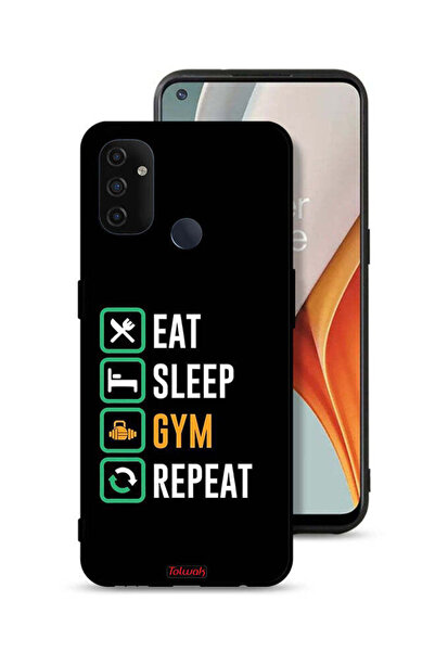 Tolwak غطاء حماية OnePlus Nord N100 Eat Sleep Gym Repeat