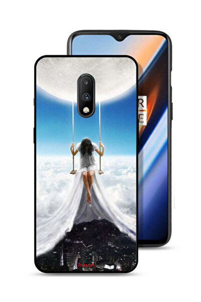 Tolwak OnePlus 7 Protective Case Cover Moon Clouds Town Art