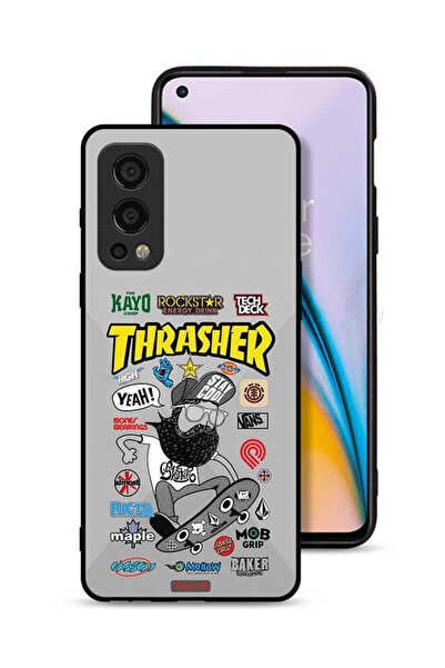 Tolwak غطاء حماية لهاتف OnePlus Nord 2 5G بملصق Thrasher