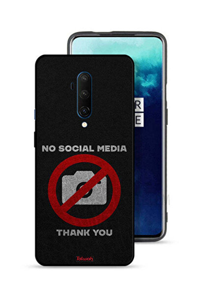 Tolwak غطاء حماية لهاتف OnePlus 7T Pro - لا توجد وسائل تواصل اجتماعي، شكرًا لك
