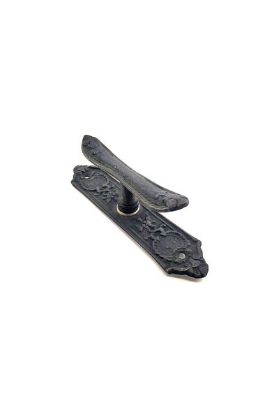 MBB ETİCARET Antique Style Decorative Brass Floral Window Handle - 165x38 mm, Oxide