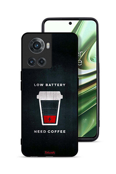 Tolwak غطاء حماية لهاتف OnePlus 10R 5G - بطارية منخفضة - يحتاج إلى قهوة