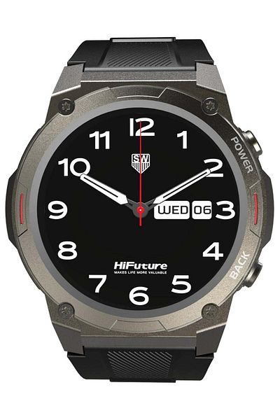 HiFuture FutureGo MIX2 Bluetooth Calling Smartwatch, Black, One Size