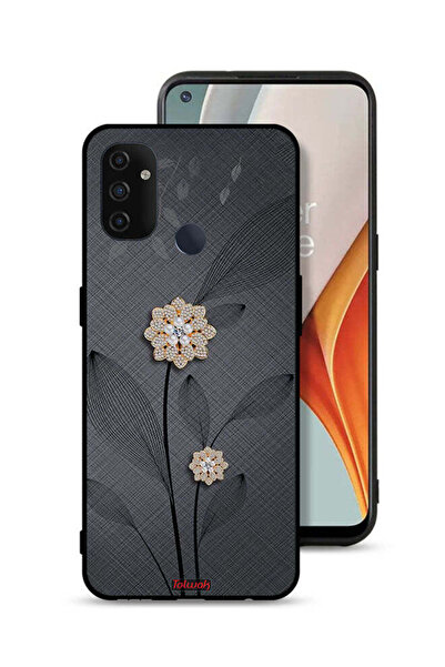 Tolwak غطاء حماية لهاتف OnePlus Nord N100 بتصميم زهور ماسية
