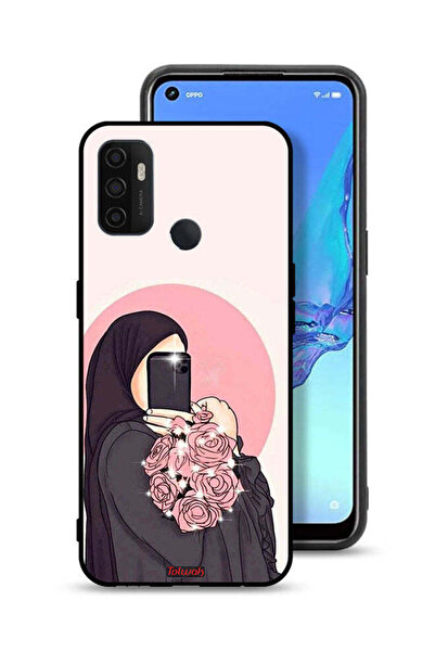 Tolwak غطاء حماية لهاتف Oppo A53 4G مع فن التقاط صور سيلفي أثناء حمل الزهور