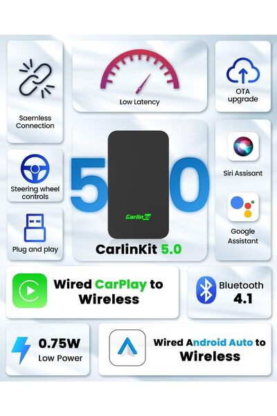 carlinkit 5.0 Wireless CarPlay/Android Auto Adapter