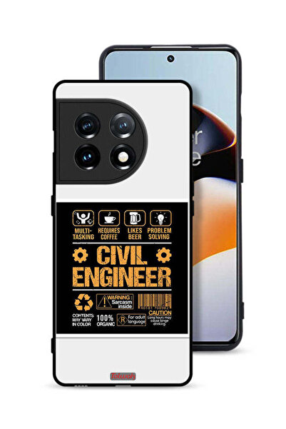 Tolwak غطاء حماية لهاتف OnePlus 11 5G، ملصق مهندس مدني