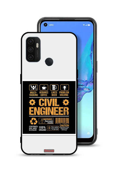 Tolwak غطاء حماية لهاتف Oppo A33 (2020) - ملصق مهندس مدني