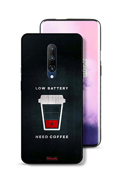 Tolwak غطاء حماية لهاتف OnePlus 7 Pro - بطارية منخفضة - يحتاج إلى قهوة