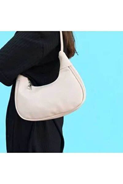 Skygo Mini Cream Baguette Shoulder Bag