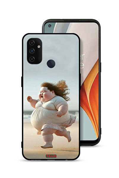 Tolwak غطاء حماية OnePlus Nord N100 بتصميم فتاة سمينة تركض