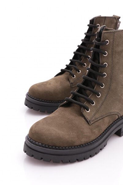 DGN 41-01 22K Kadin Önden Bağcikli Fermuarli Kalin Taban Bot