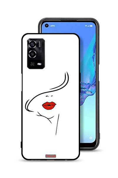Tolwak غطاء حماية لهاتف Oppo A55 4G برسومات وجه فتاة
