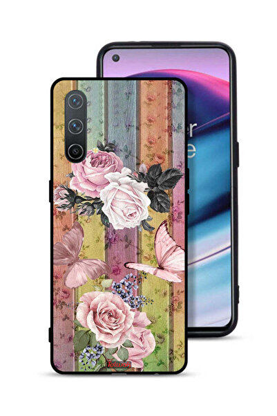 Tolwak غطاء حماية لهاتف OnePlus Nord CE 5G بنقشة فراشات الخوخ والورود