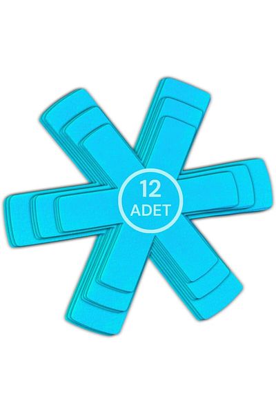 Mena Rise Şirinshop 12 Pieces Pot and Pan Protector Organizer Anti-Scratch Set Turquoise 1108107