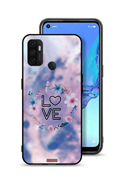 Tolwak غطاء حماية Oppo A32 بتصميم خاتم الحب بين الزهور