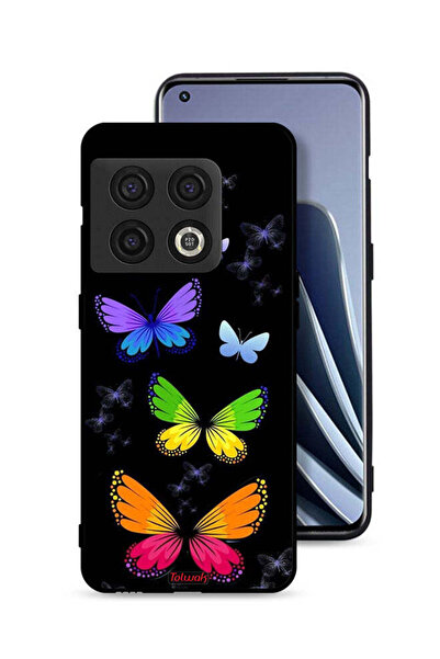 Tolwak غطاء حماية لهاتف OnePlus 10 Pro 5G بنقشة فراشات ملونة