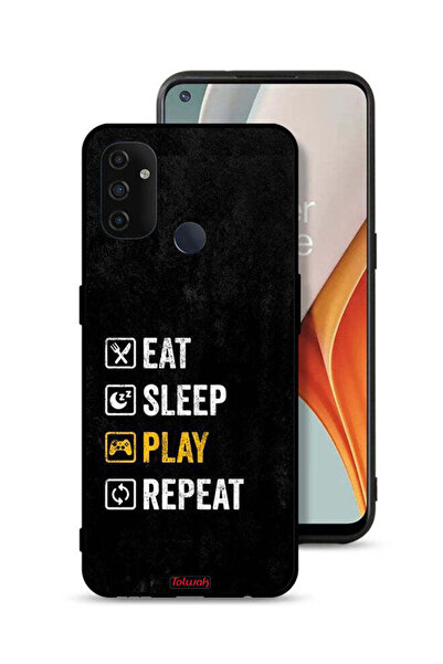 Tolwak غطاء حماية OnePlus Nord N100، Eat Sleep Play Repeat