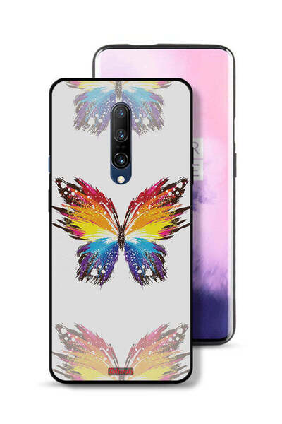 Tolwak غطاء حماية لهاتف OnePlus 7 Pro، تصميم فني رقمي، خلفية بسيطة، تصميم فراشة