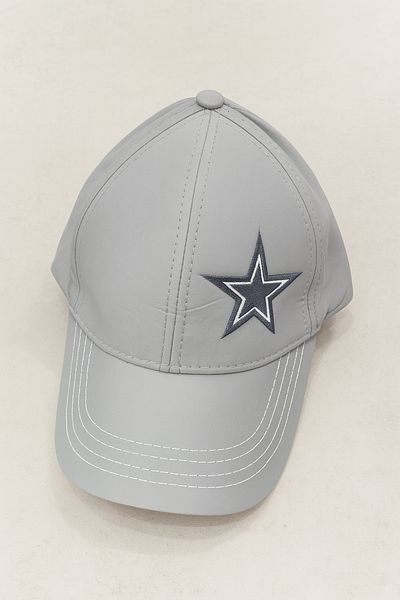 nacar çarşı Men's Gray Star Embroidered Summer Hat - Adjustable Sports Model