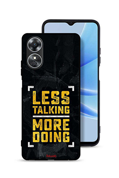 Tolwak Oppo A17 Protective Case Cover Less Talking More Doing