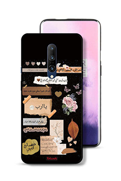 Tolwak غطاء حماية لهاتف OnePlus 7 Pro برسومات اقتباسات وزهور عربية