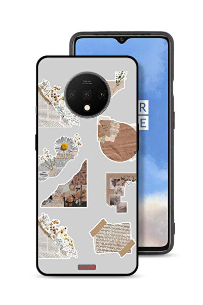Tolwak غطاء حماية لهاتف OnePlus 7T مصنوع من قطع من الملصقات الورقية