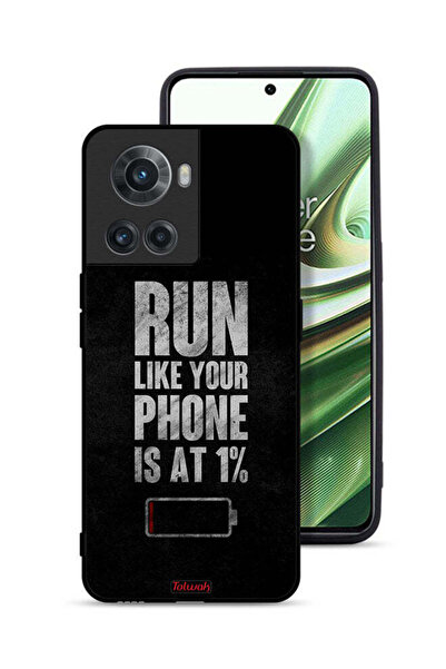 Tolwak OnePlus 10R 5G Protective Case Cover Run Like Your Phone Is At 1 Percent