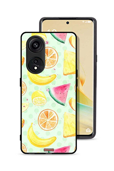 Tolwak غطاء حماية لهاتف Oppo A1 Pro برسومات فواكه وألوان مائية