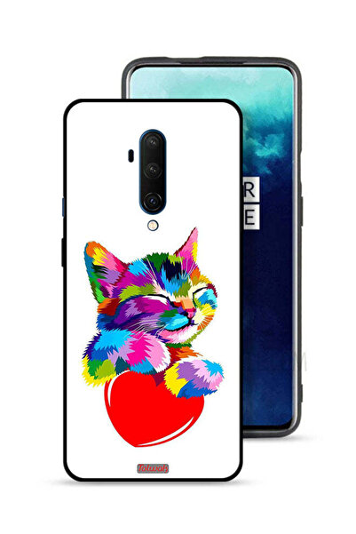 Tolwak غطاء حماية لهاتف OnePlus 7T Pro بتصميم قطة ملونة