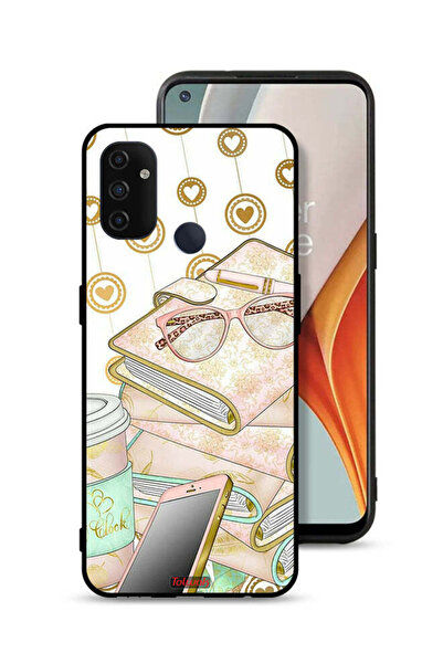 Tolwak غطاء حماية لهاتف OnePlus Nord N100 بتصميم نظارات على الكتب