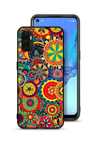 Tolwak غطاء حماية لهاتف Oppo A53 4G بنمط ماندالا ملون