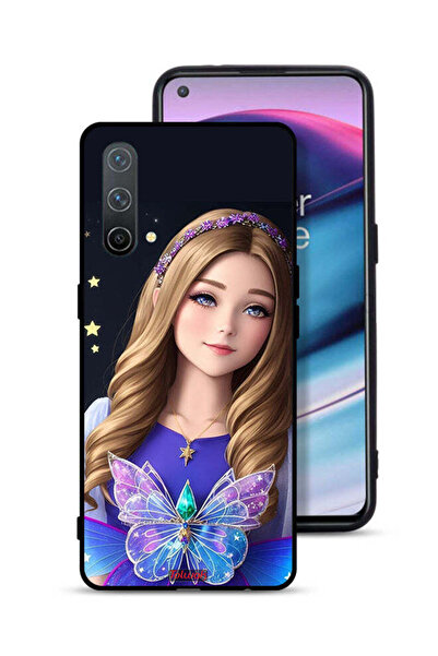 Tolwak غطاء حماية لهاتف OnePlus Nord CE 5G - فتاة فراشة لطيفة