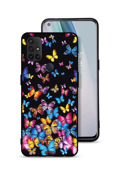 Tolwak غطاء حماية لهاتف OnePlus Nord N10 5G بنقشة فراشات ملونة