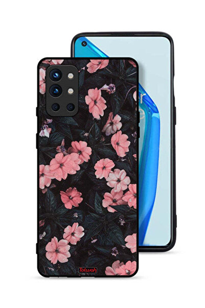 Tolwak غطاء حماية لهاتف OnePlus 9R 5G - لون الخوخ والورود الصغيرة