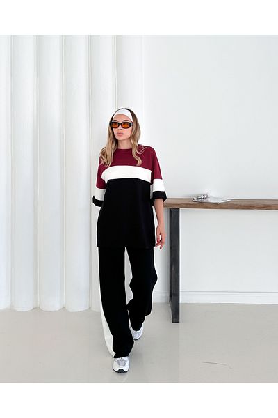 badibadii Women's Blouse Elastic Waist Trousers Modal Set 3089 60283231