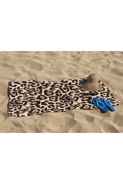 Home Leopard Print Beach Towel and Bag