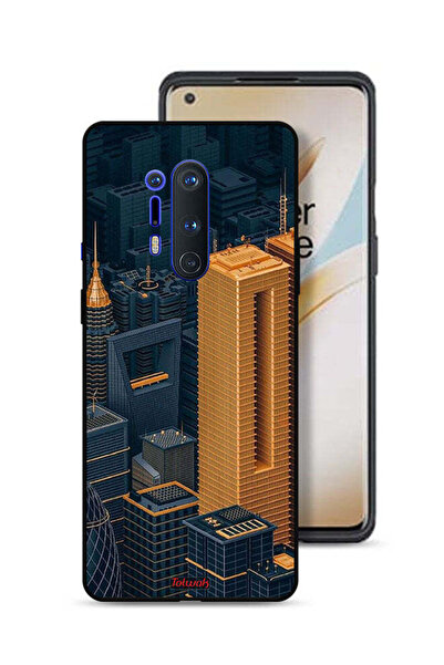 Tolwak غطاء حماية لهاتف OnePlus 8 Pro برسومات مباني فنية