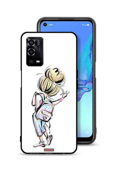 Tolwak غطاء حماية لهاتف Oppo A55 4G بطبعة فتاة العودة إلى المدرسة