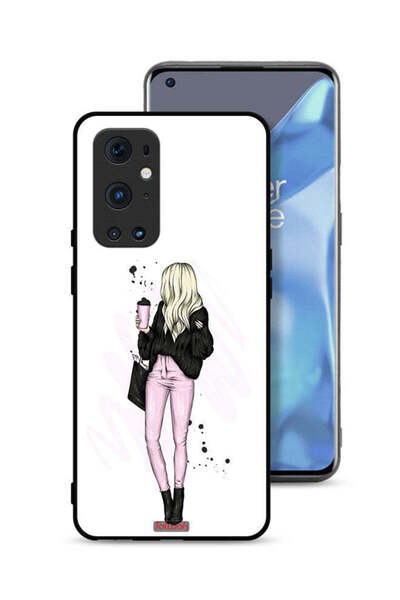 Tolwak غطاء حماية لهاتف OnePlus 9 Pro 5G، فتاة تحمل فن فنجان القهوة