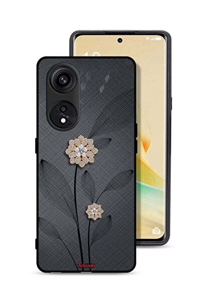 Tolwak غطاء حماية لهاتف Oppo A1 Pro بتصميم زهور ماسية