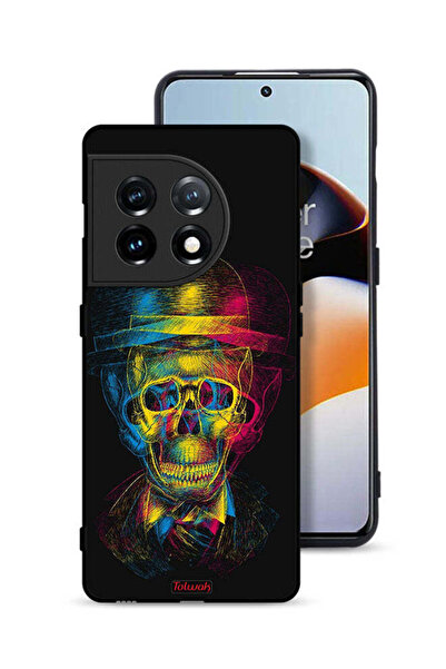 Tolwak غطاء حماية لهاتف OnePlus 11 5G بتصميم جمجمة وقبعة ملونة وفن خيالي