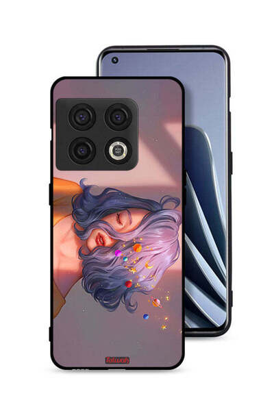 Tolwak غطاء حماية لهاتف OnePlus 10 Pro 5G برسومات فتاة وفضاء