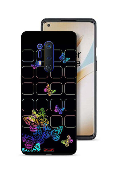 Tolwak غطاء حماية لهاتف OnePlus 8 Pro بنقشة فراشات ملونة