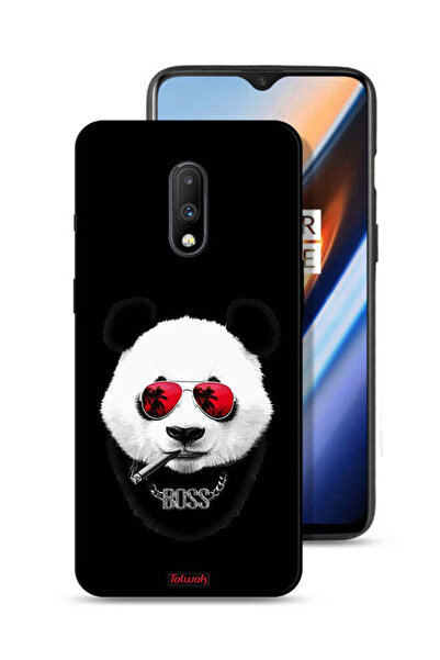 Tolwak غطاء حماية لهاتف OnePlus 7 بتصميم Boss Panda
