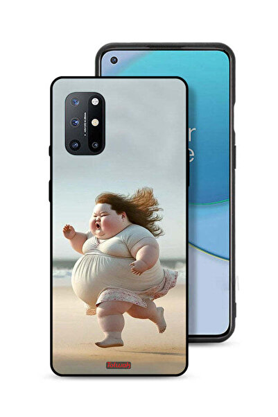 Tolwak غطاء حماية لهاتف OnePlus 8T 5G بتصميم فتاة سمينة تركض