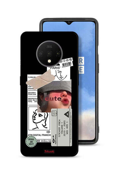 Tolwak غطاء حماية لهاتف OnePlus 7T بملصق لطيف