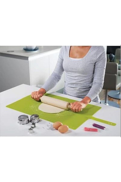 Mena Rise Şirinshop Home 65X45 Dough Mat (Green, 65X45) 1108107