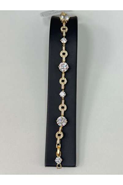 VLDORO Steel Bracelet with Gold Color Stone