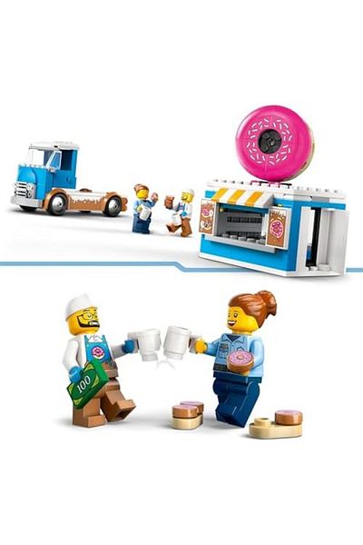 Mena Rise Diyar-Ifırsatshop City Donut Truck 60452-5 Creative Toy for Children Aged 5 and Above